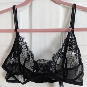La Perla Black Lace Non-wired Bra / Size 32B